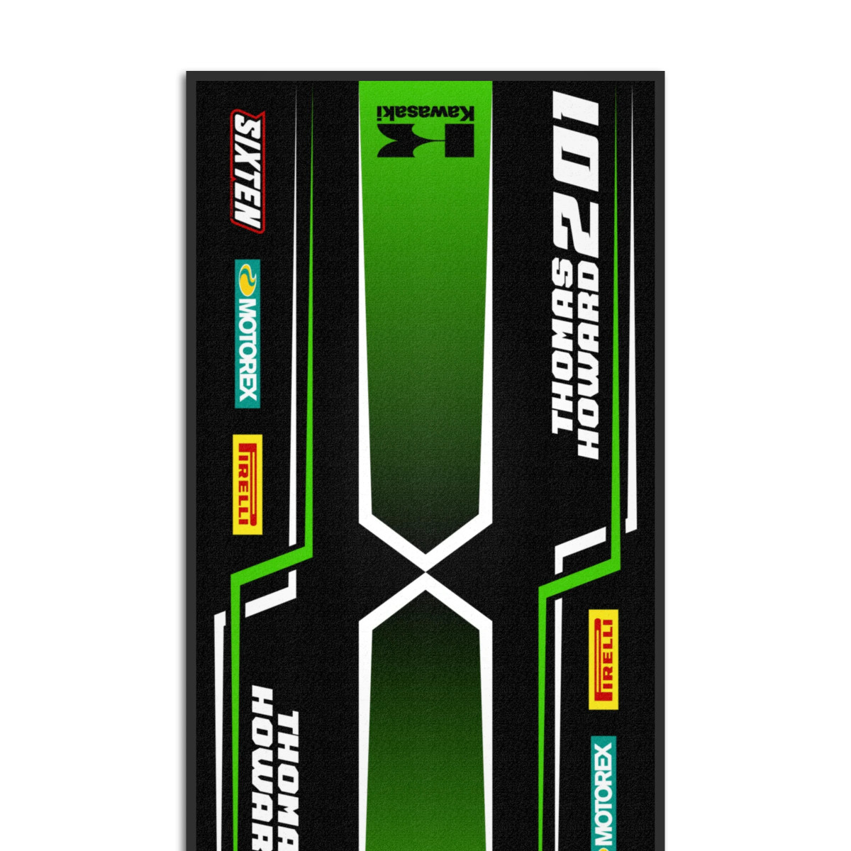 Gepersonaliseerde Kawasaki-mat